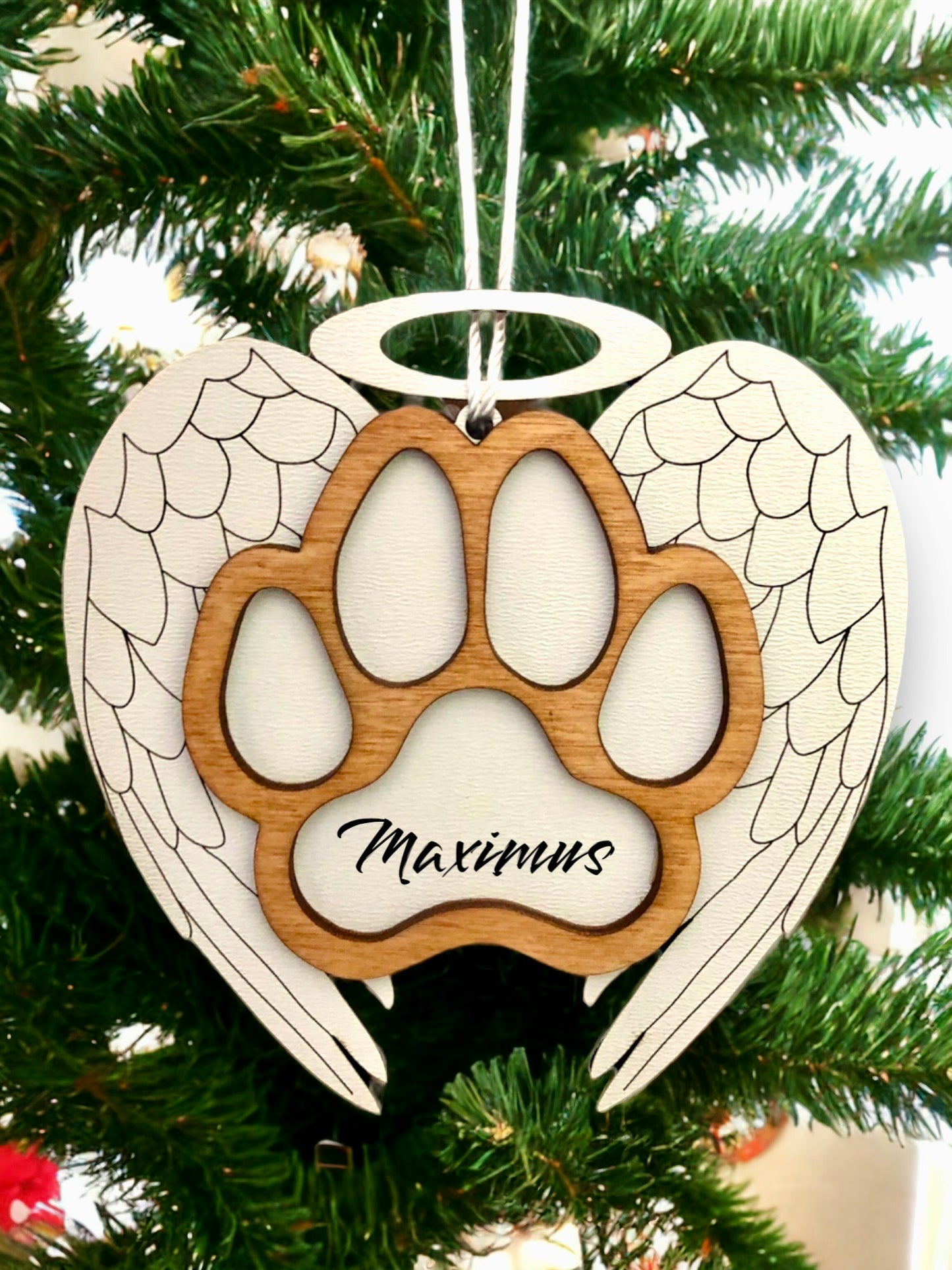 Pet Memorial Ornament - Angel Wings