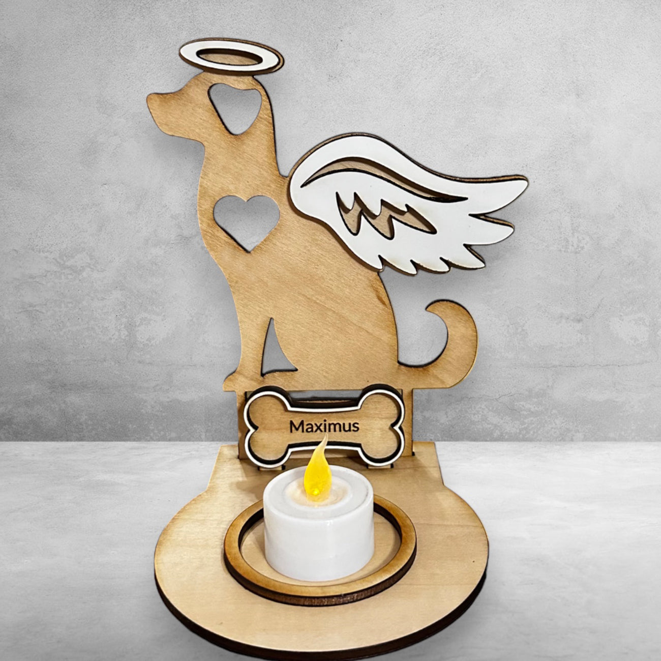 Pet Memorial Candle Holder - Dog