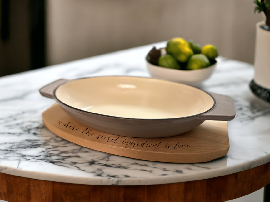 Laser-engraved Martha Stewart 2-Piece Casserole Set