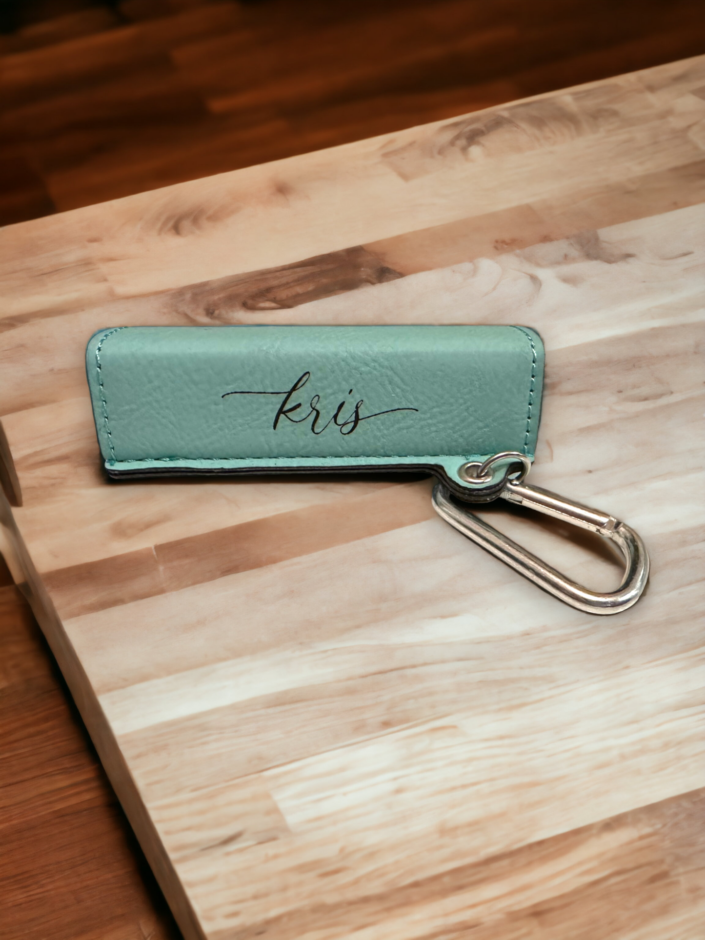 Customized Leather Power Bank with Carabiner