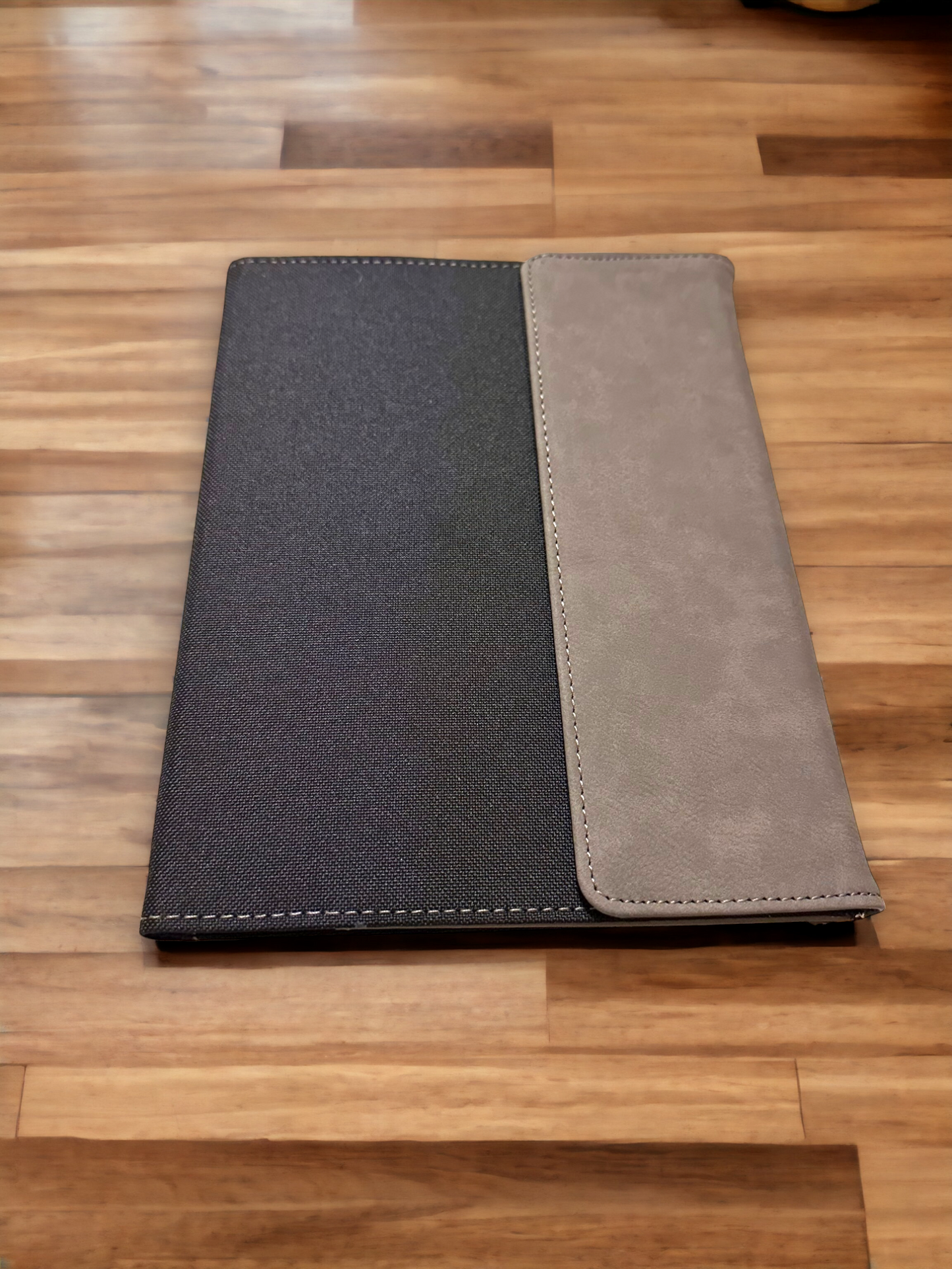 Leather and Canvas Portfolio With Notepad