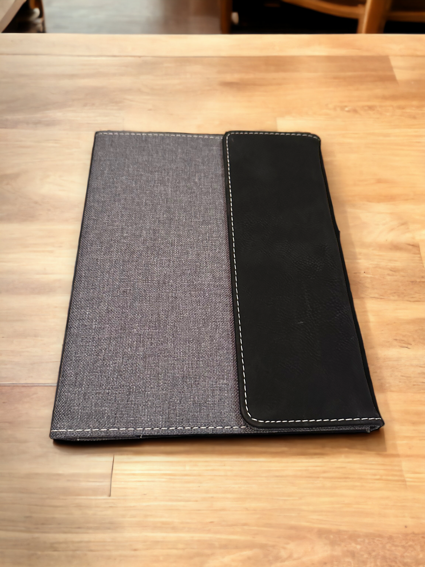 Leather and Canvas Portfolio With Notepad