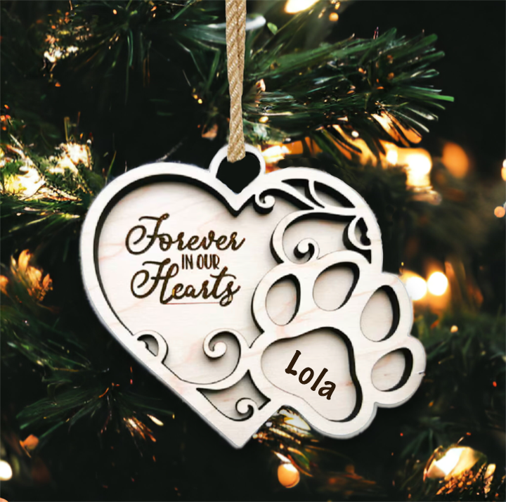 Pet Memorial Ornament - Forever in our Hearts