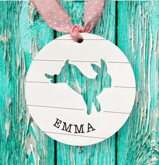 Round Bunny Cut-out Easter Tag