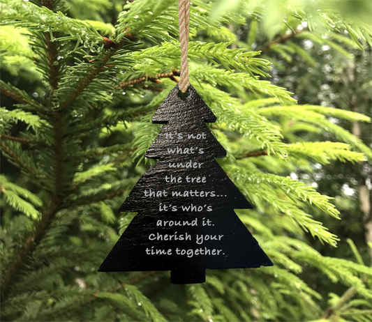 Slate Christmas Tree Ornament