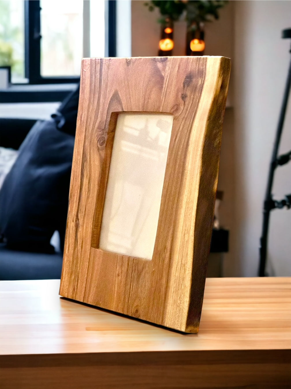 Live-Edge Acacia Wood Frame