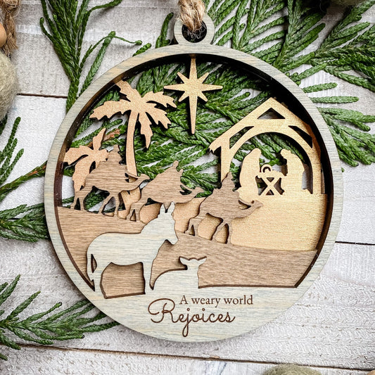 Triple-layer Nativity Ornament